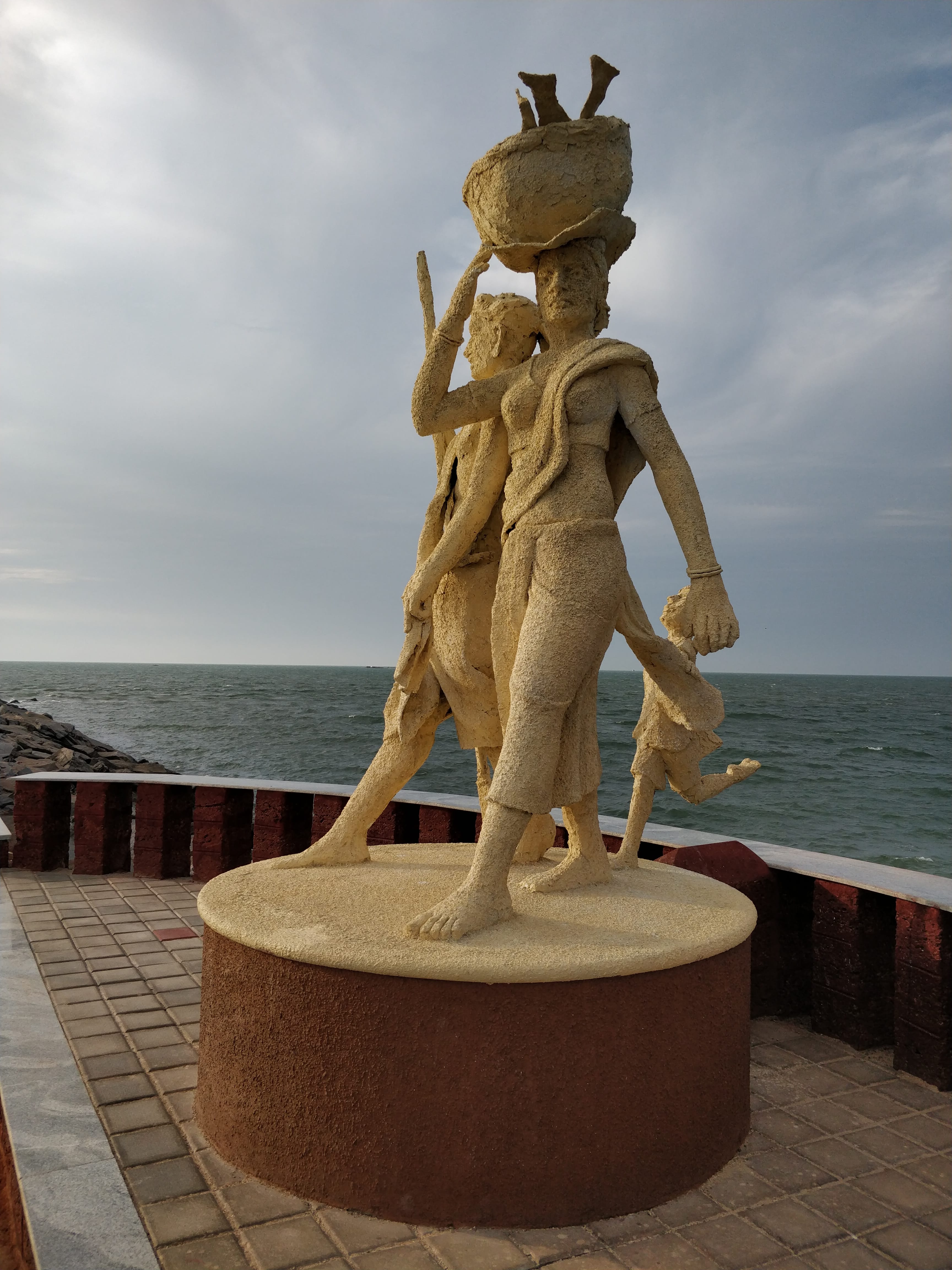 statue installed at the sea walk - malpe