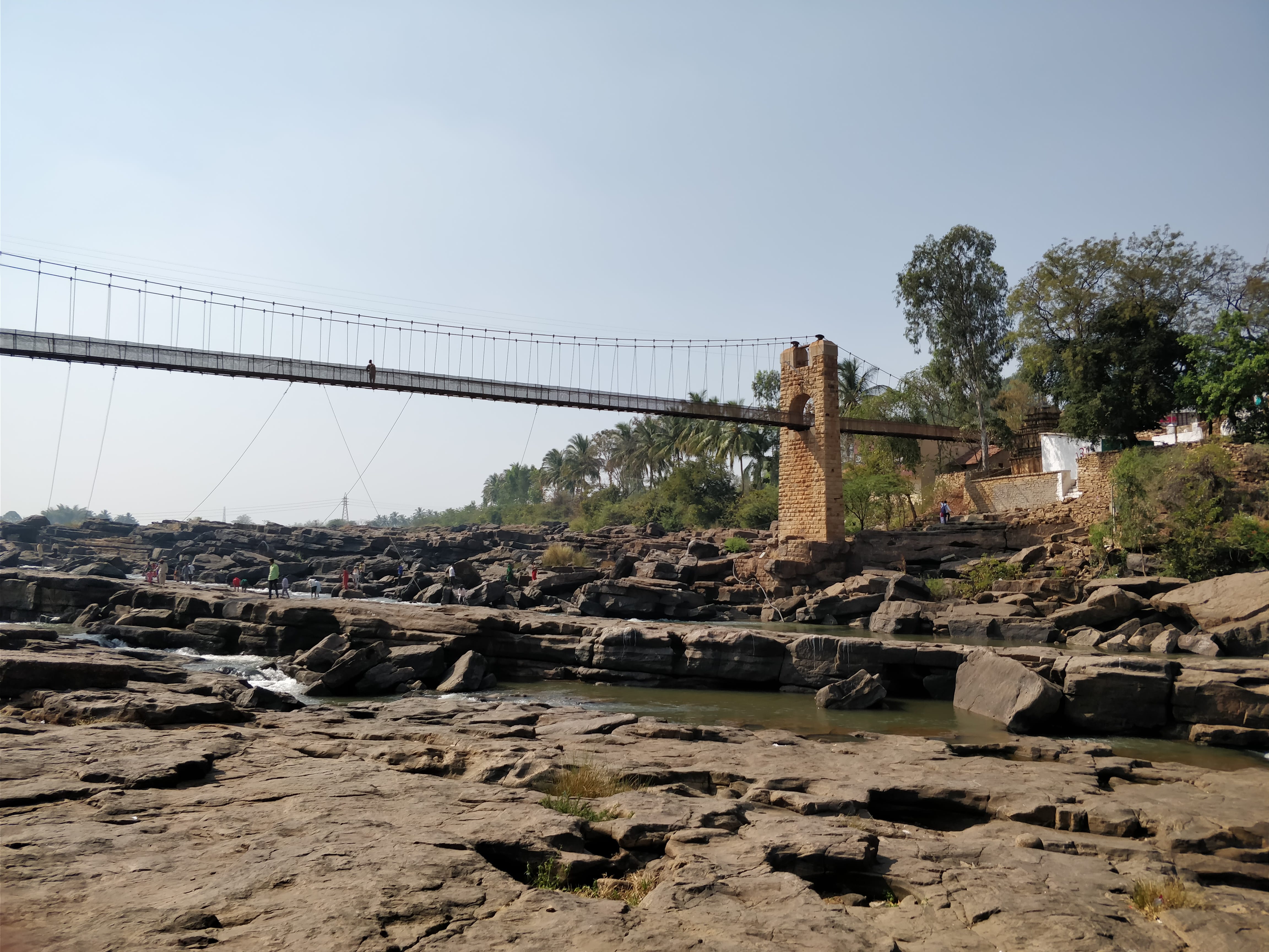 bridge on top of gokak falls