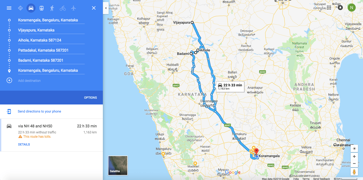 Bangalore - Bijapur - Aihole - Pattadakal - Badami - Bangalore