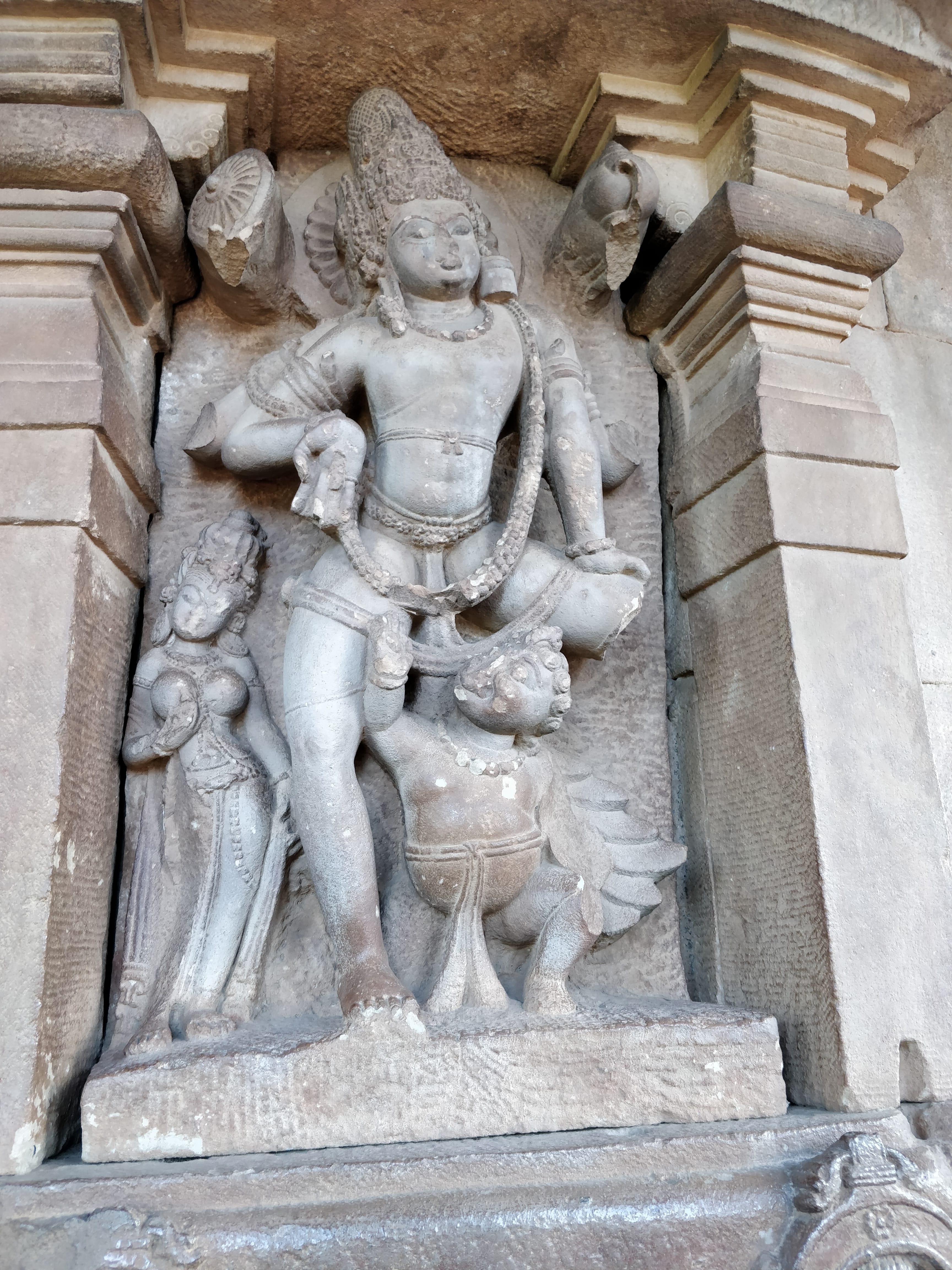 on the walls of Durga temple