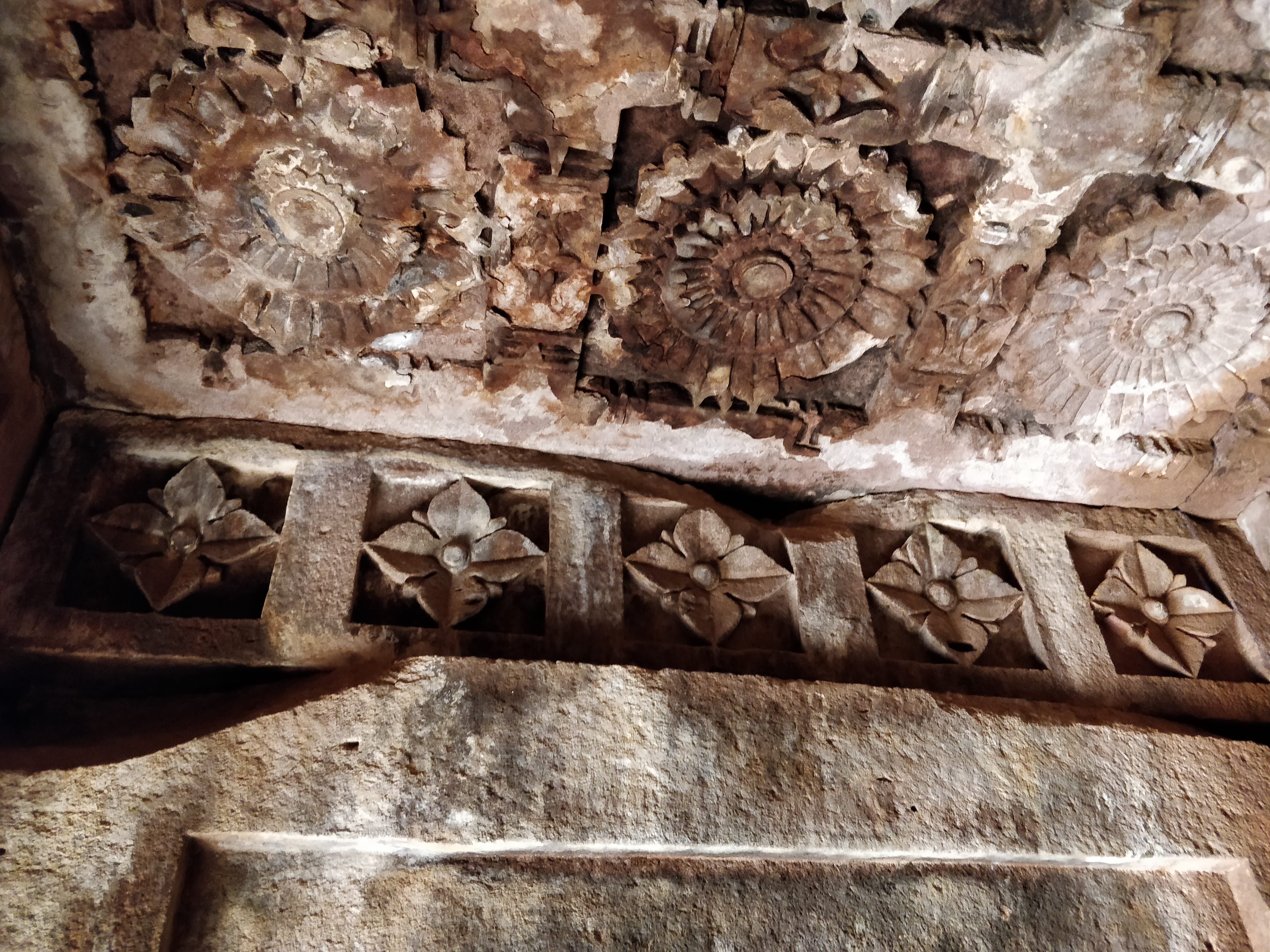 carvings on the roof