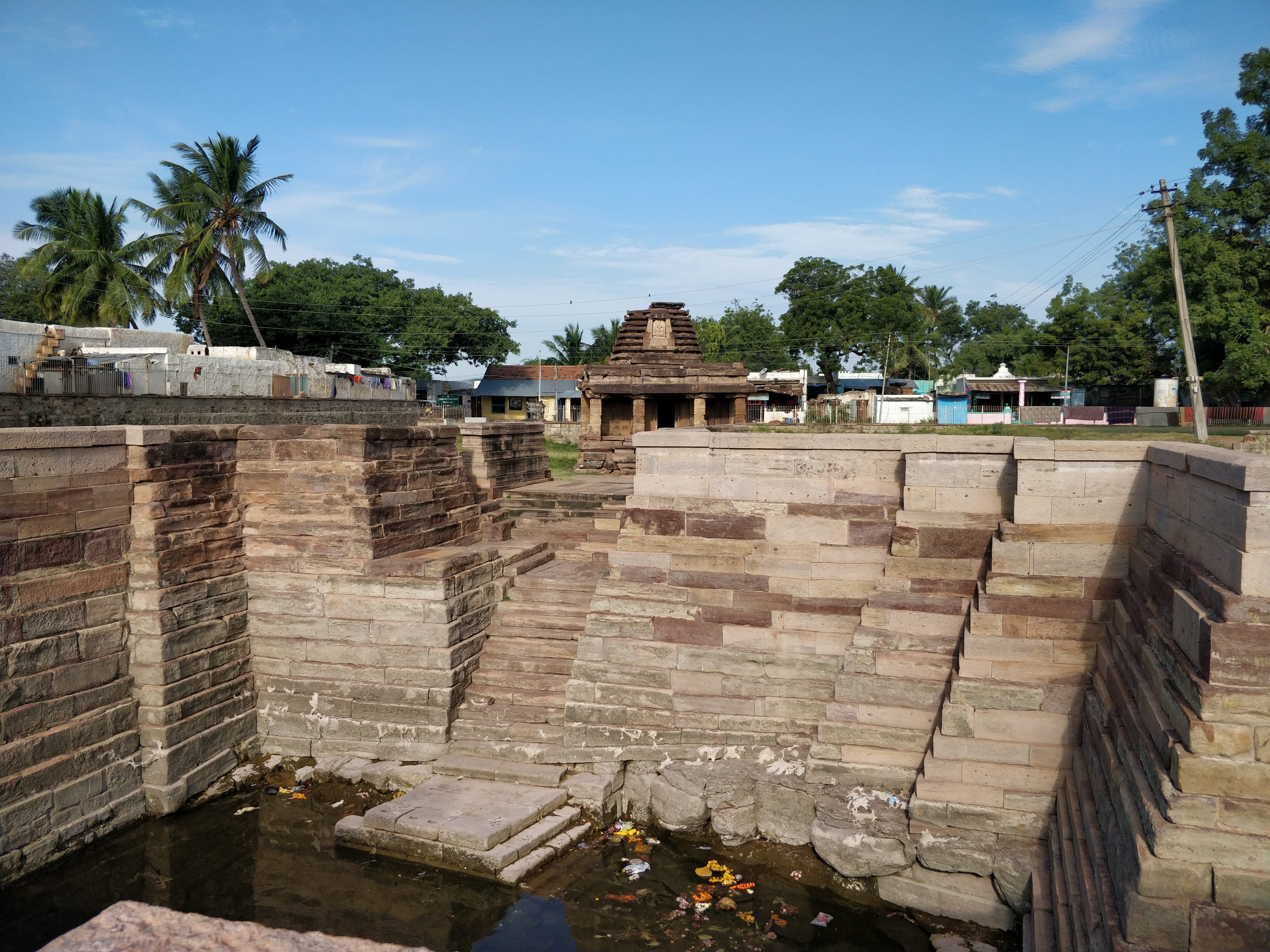 second stone tank inside the durga temple complex
