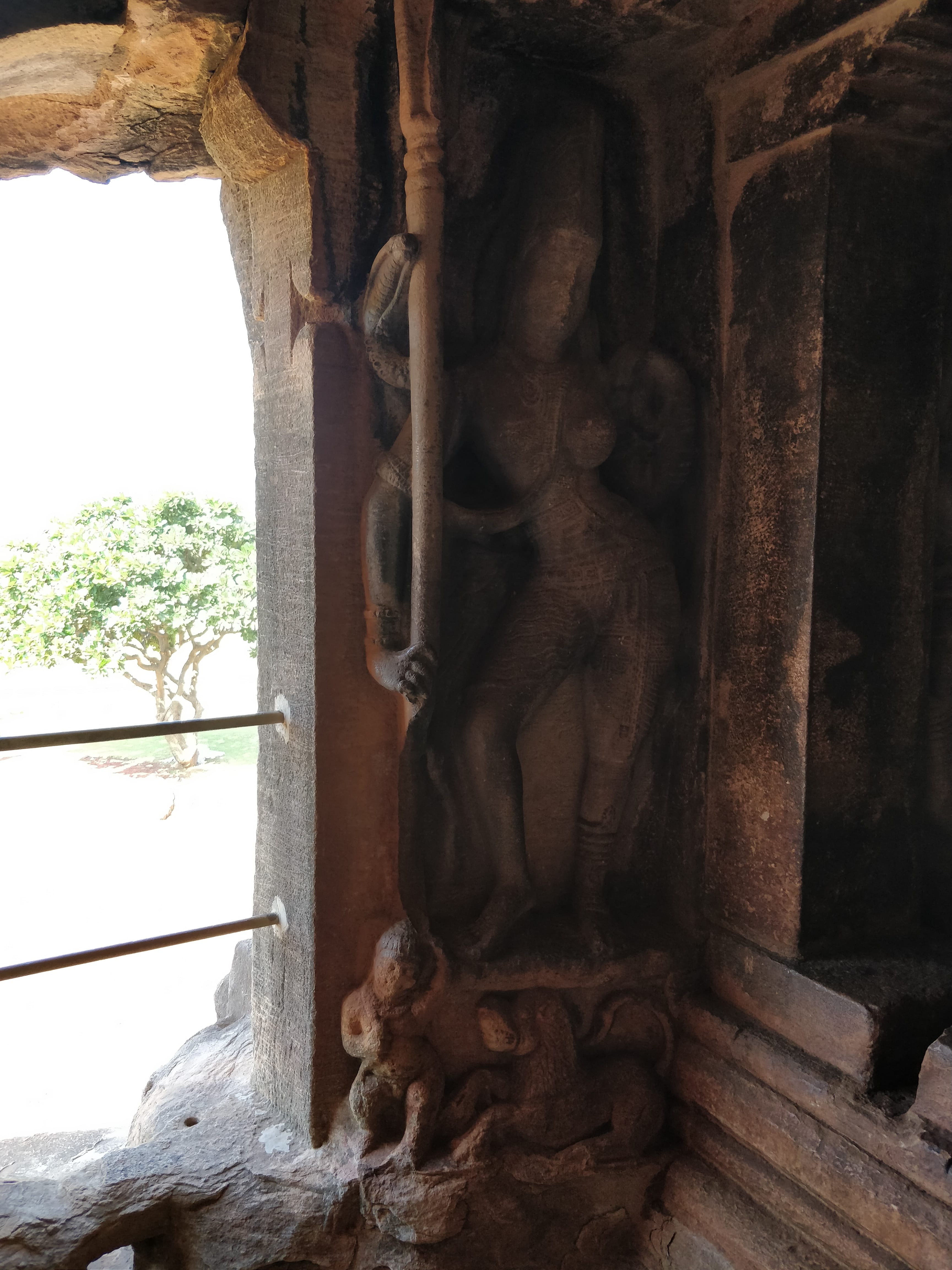 Harihara - half man - half woman at Ravanaphadi rock-cut cave temple