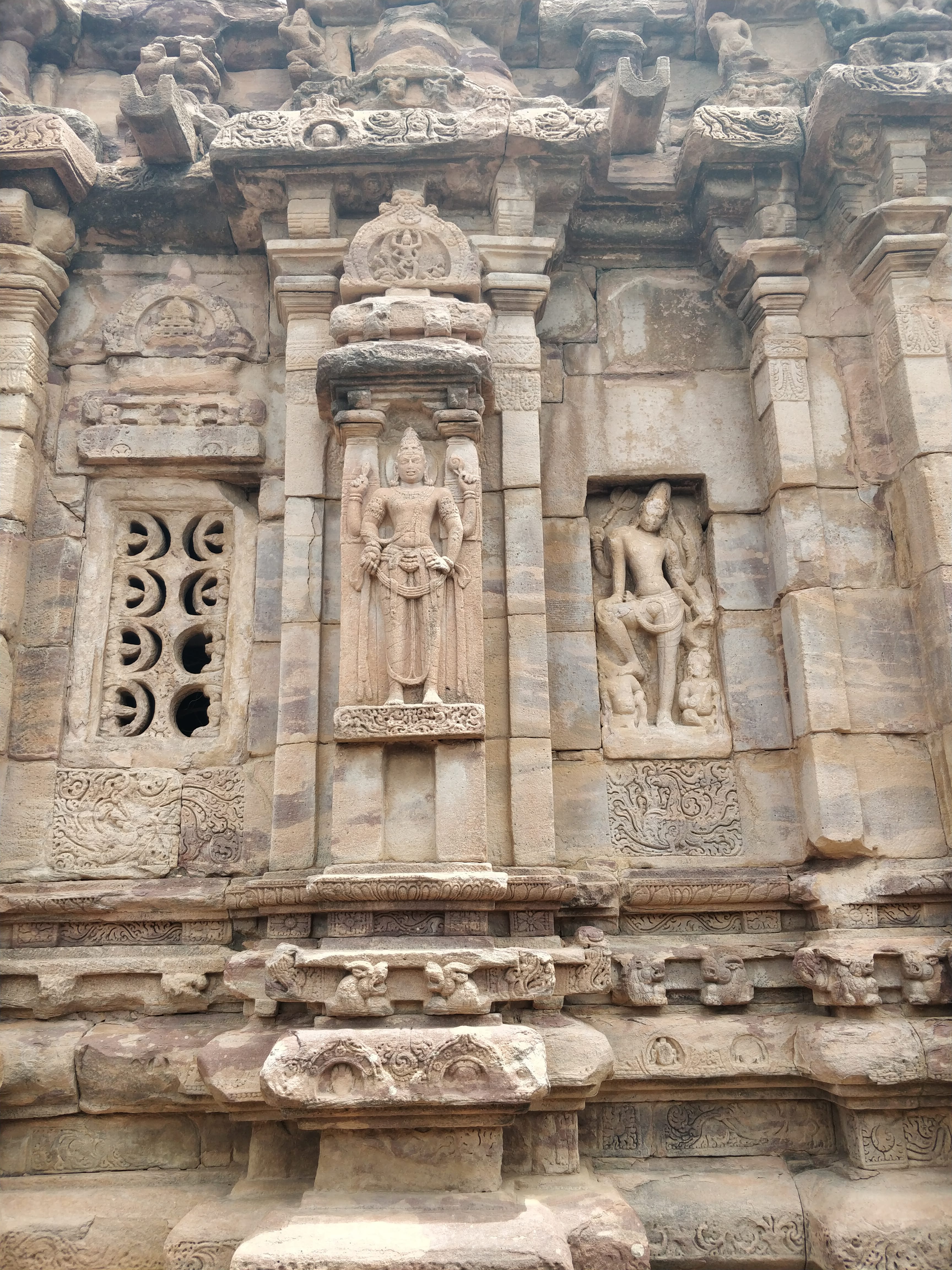 sculptures on the outer walls