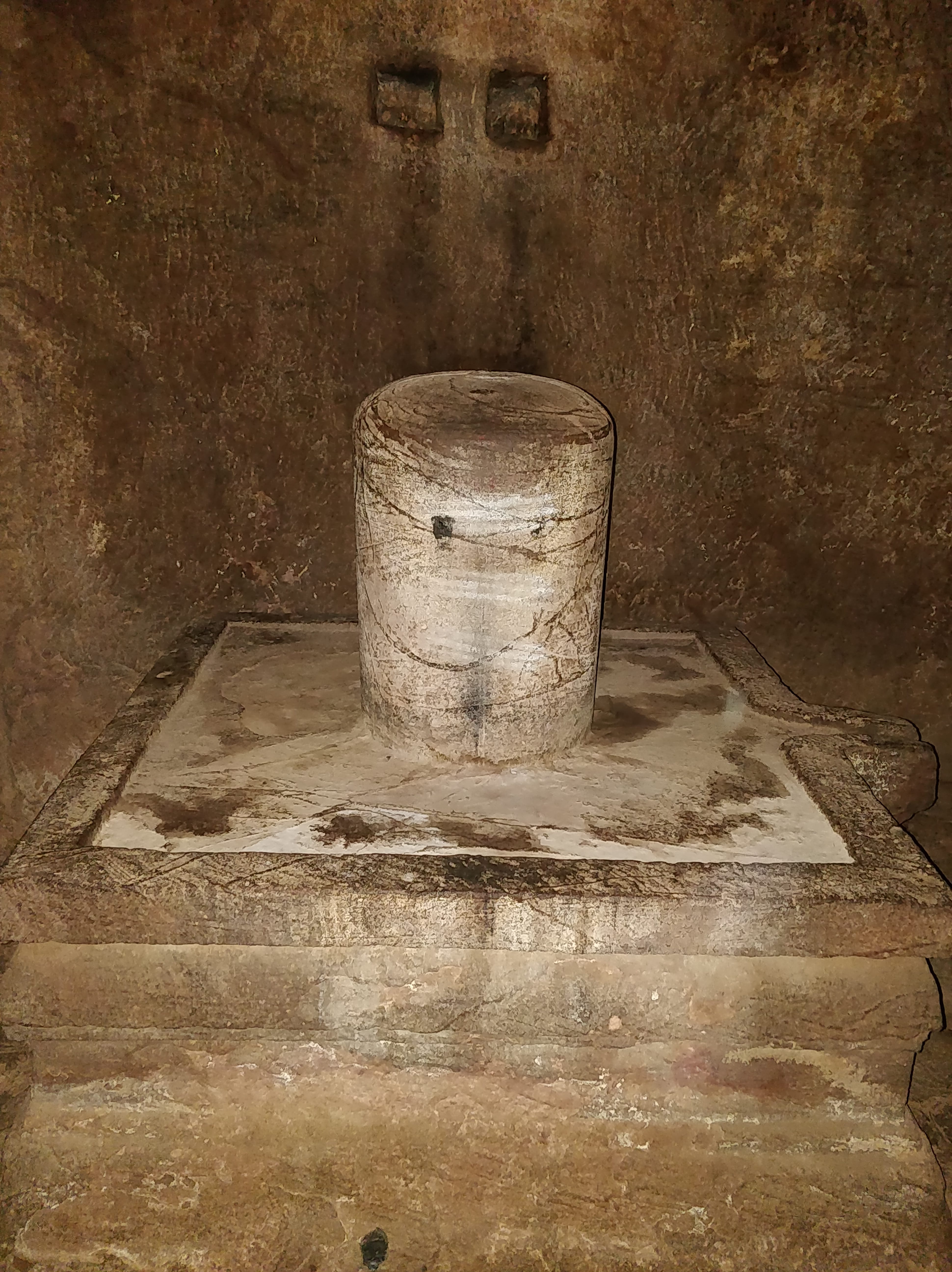 shivalinga inside first cave temple