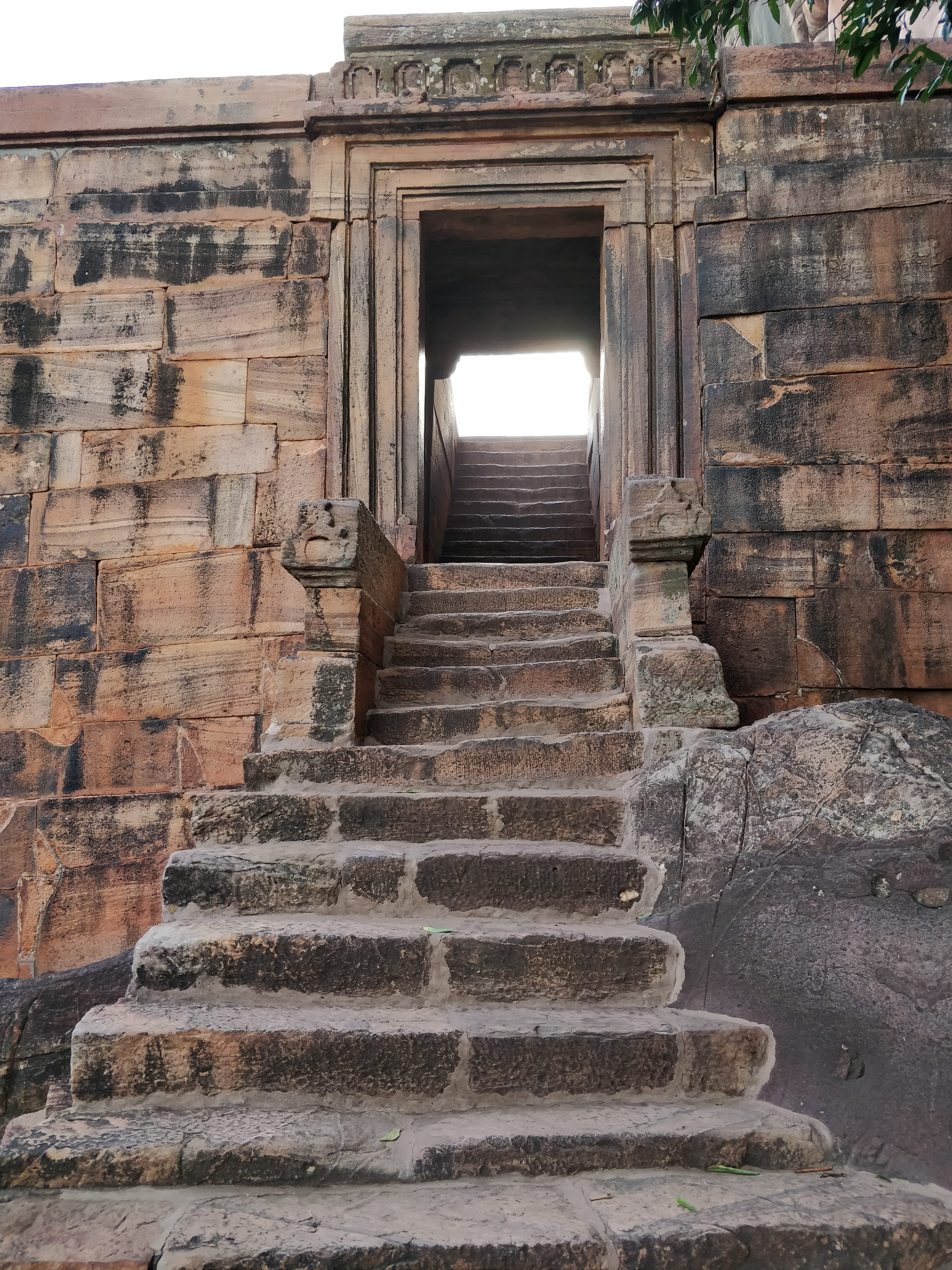 steps leading to the next cave temple
