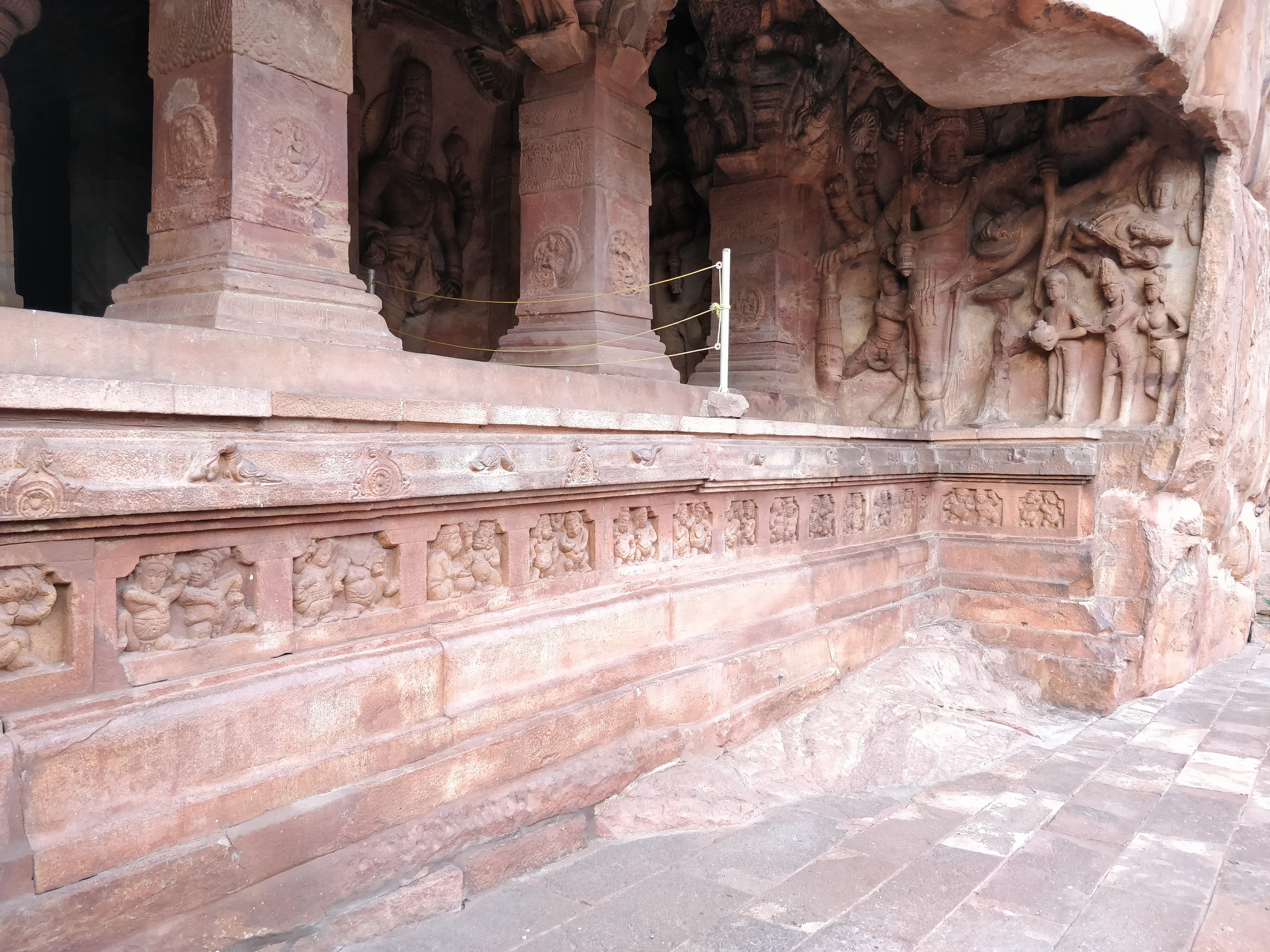 carvings on every inch of the cave temple