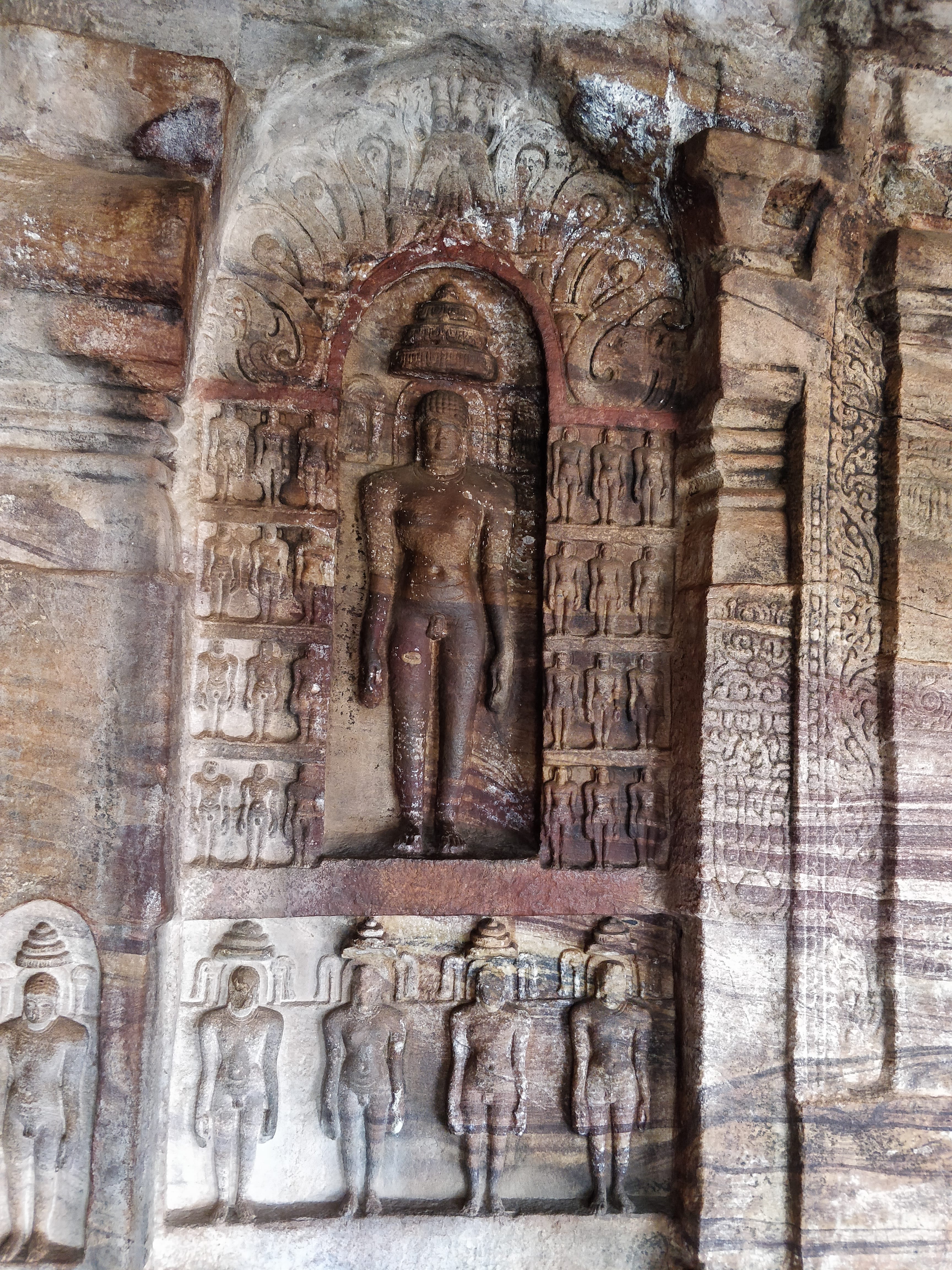 carvings on the wall