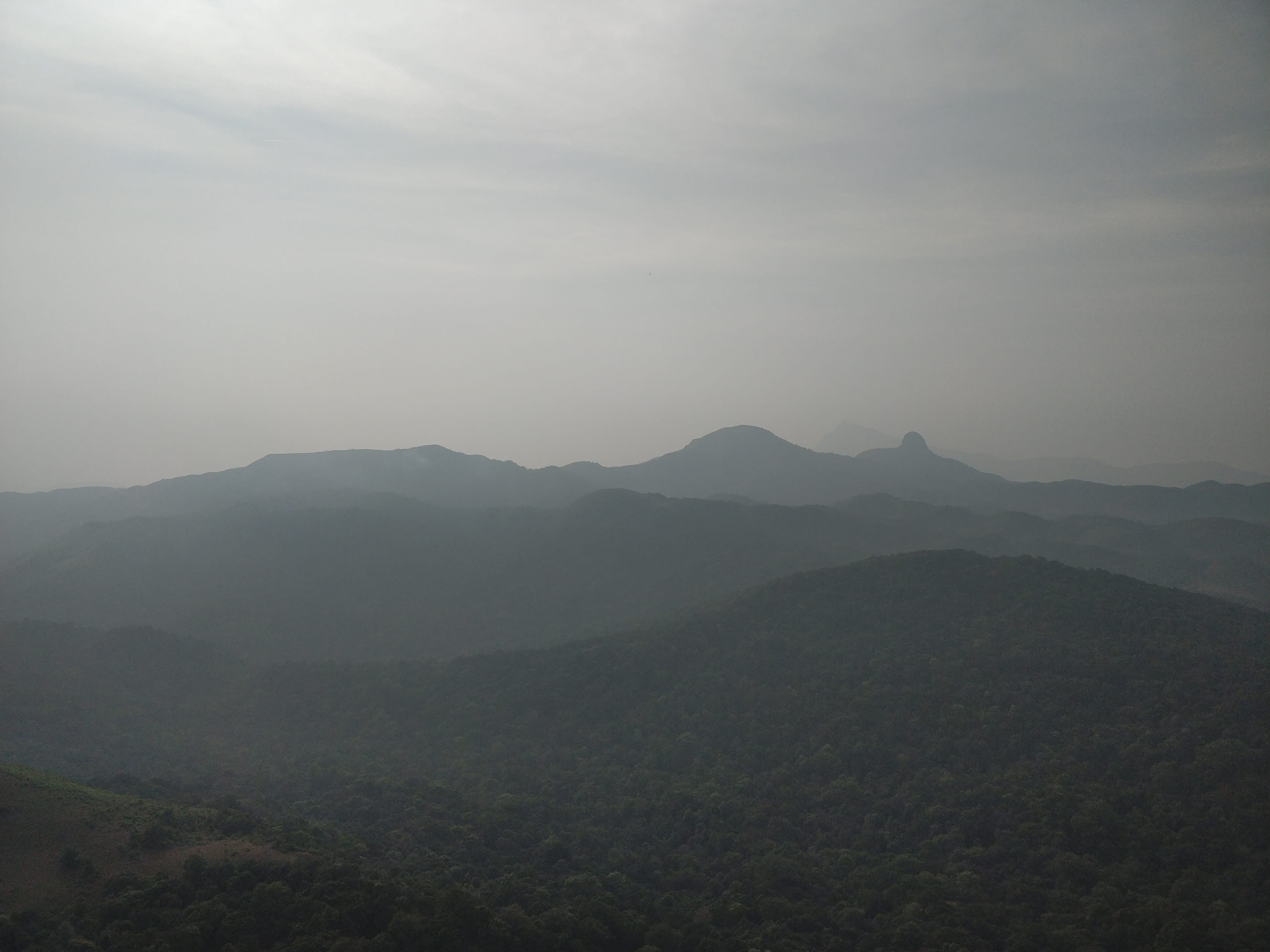 western ghats clicked from top of Pandava hills - Ethina Bhuja can be seen from here