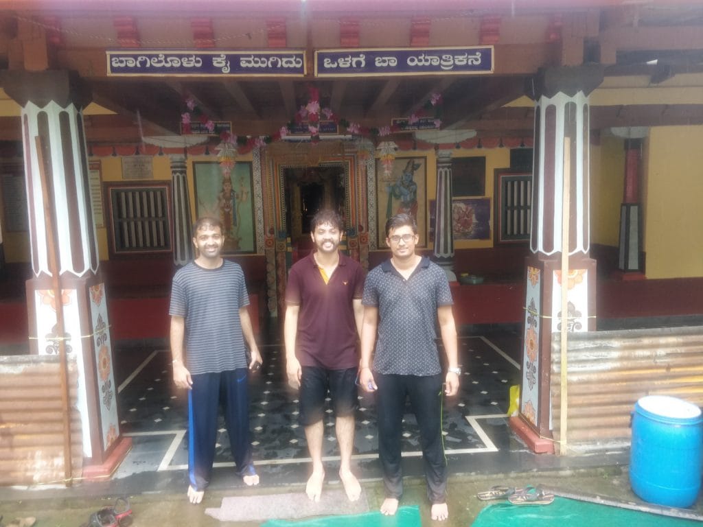 at the temple